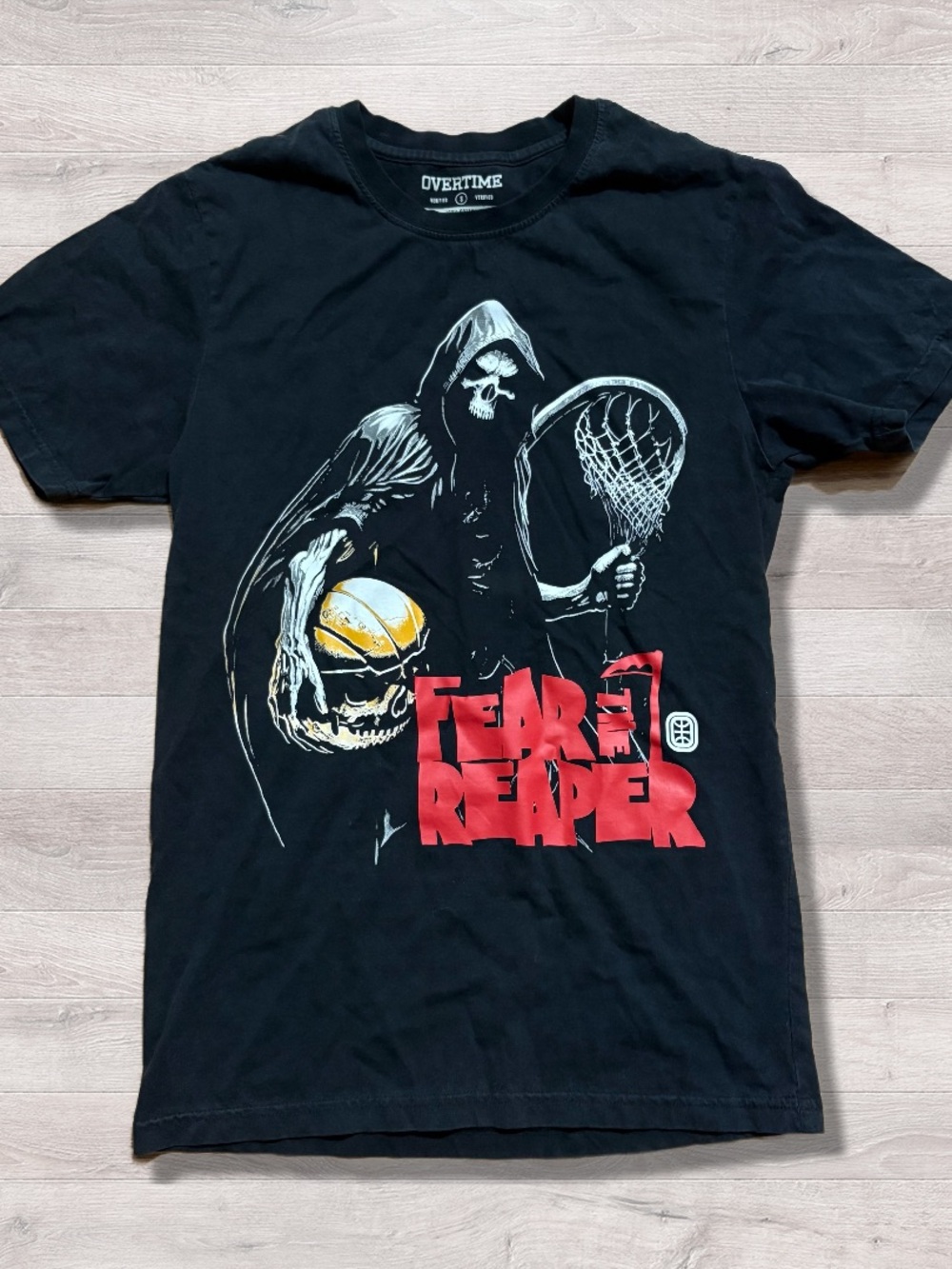 Overtime Fear The Reaper Basketball Shirt Men’s Small Streetwear Grunge Hip Hop